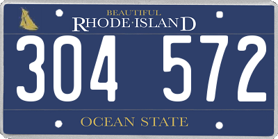 RI license plate 304572