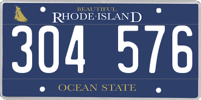 RI license plate 304576