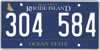 RI license plate 304584