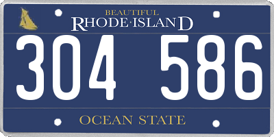 RI license plate 304586