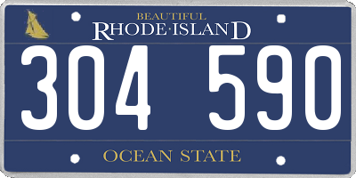 RI license plate 304590