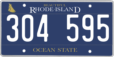 RI license plate 304595