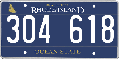RI license plate 304618