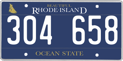 RI license plate 304658