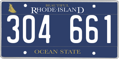 RI license plate 304661