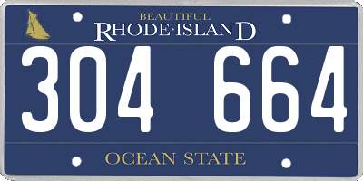 RI license plate 304664