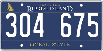 RI license plate 304675