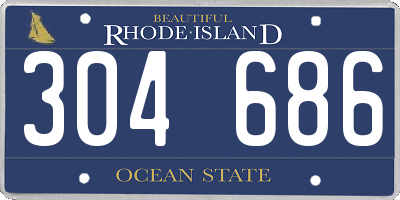 RI license plate 304686