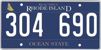 RI license plate 304690