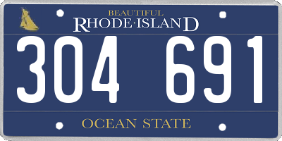 RI license plate 304691