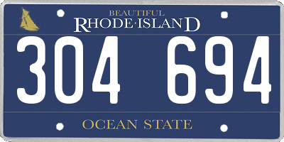 RI license plate 304694