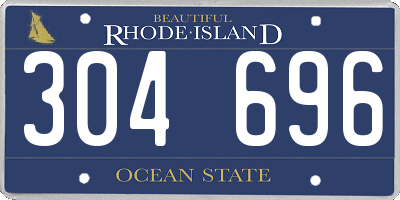 RI license plate 304696