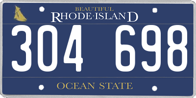 RI license plate 304698