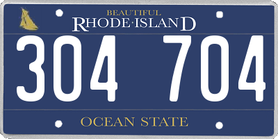 RI license plate 304704