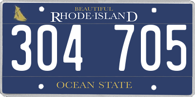 RI license plate 304705