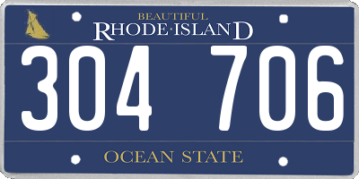 RI license plate 304706