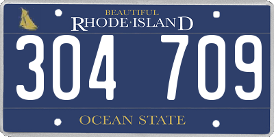 RI license plate 304709