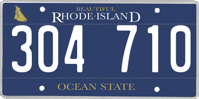 RI license plate 304710
