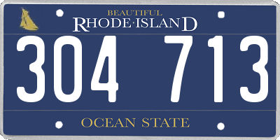 RI license plate 304713