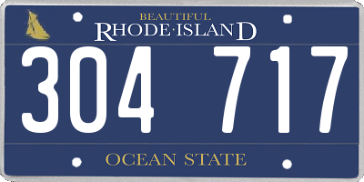RI license plate 304717