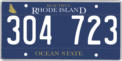 RI license plate 304723