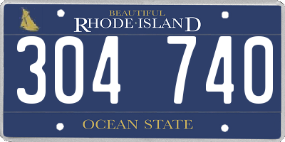 RI license plate 304740