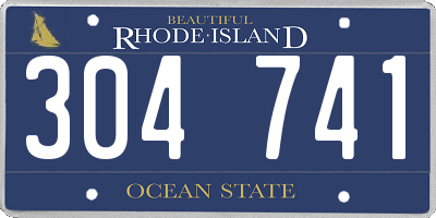 RI license plate 304741