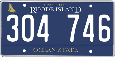 RI license plate 304746