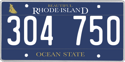 RI license plate 304750