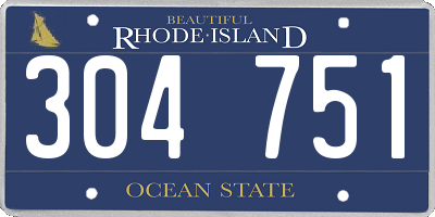 RI license plate 304751