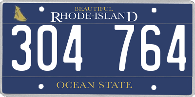 RI license plate 304764
