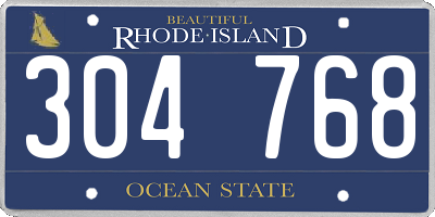 RI license plate 304768