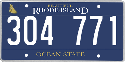 RI license plate 304771