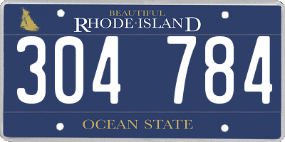RI license plate 304784