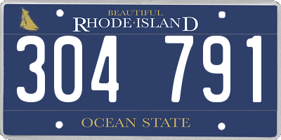 RI license plate 304791