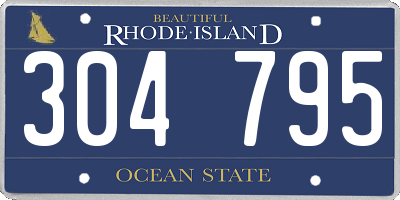 RI license plate 304795