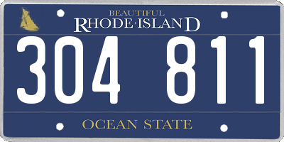 RI license plate 304811