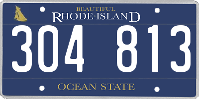 RI license plate 304813