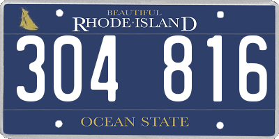 RI license plate 304816