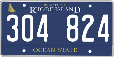 RI license plate 304824