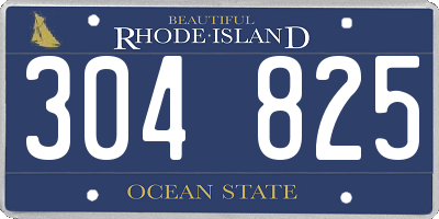 RI license plate 304825
