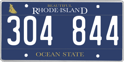 RI license plate 304844