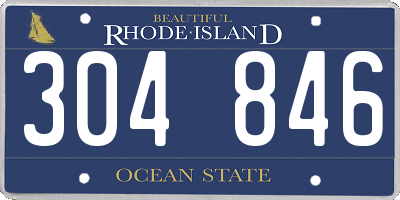 RI license plate 304846