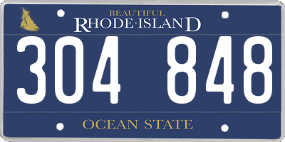 RI license plate 304848