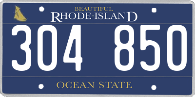 RI license plate 304850