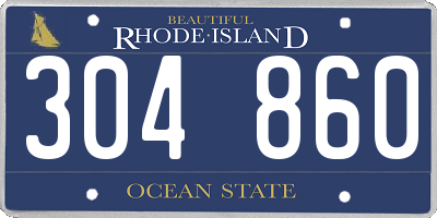 RI license plate 304860
