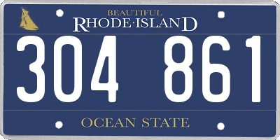 RI license plate 304861