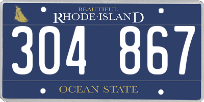 RI license plate 304867