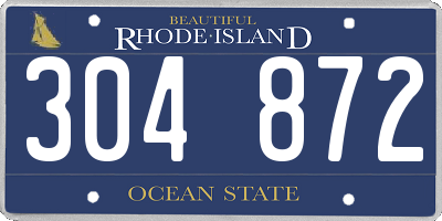 RI license plate 304872