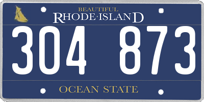 RI license plate 304873